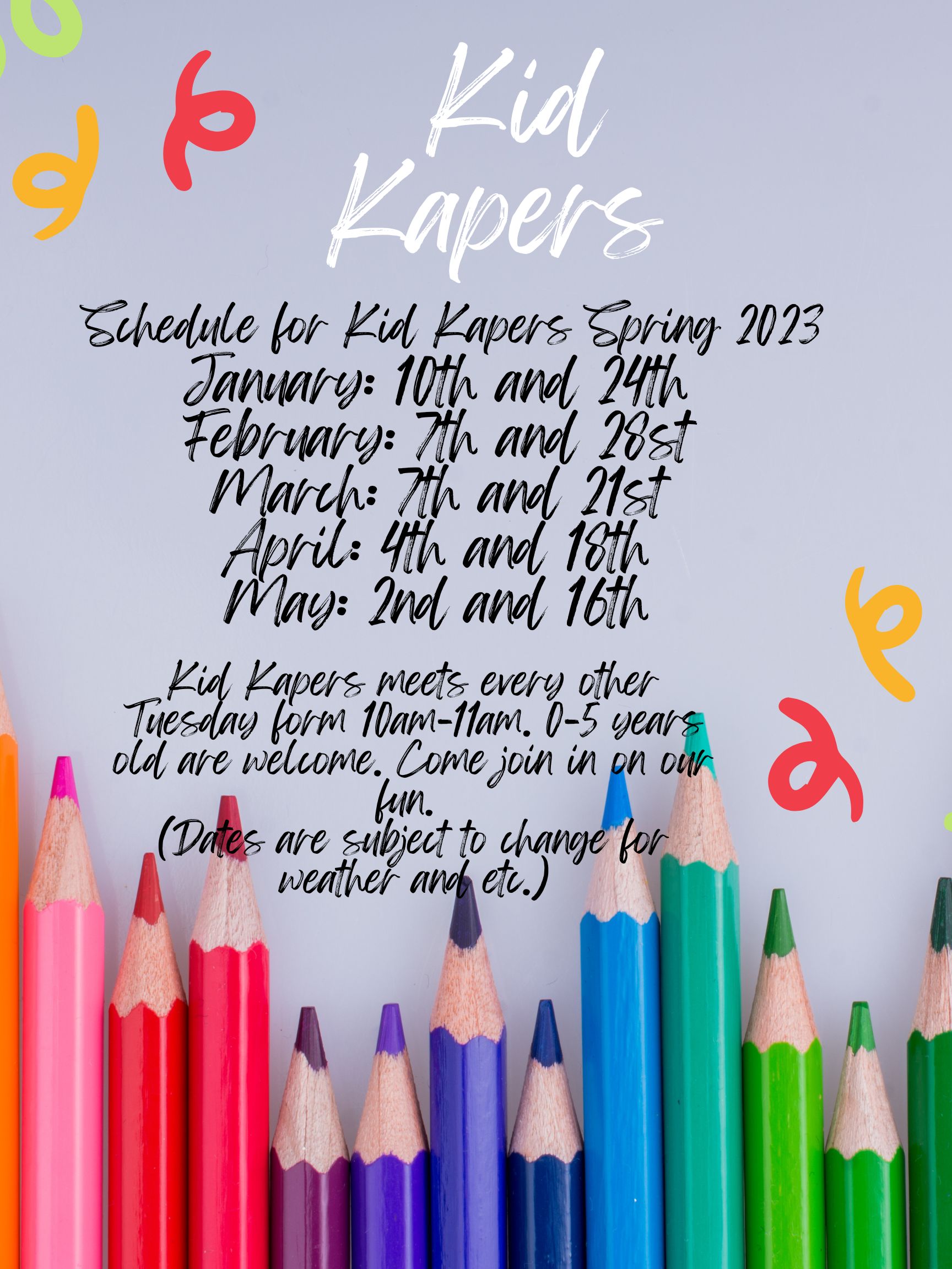 KID KAPERS Lane County Library